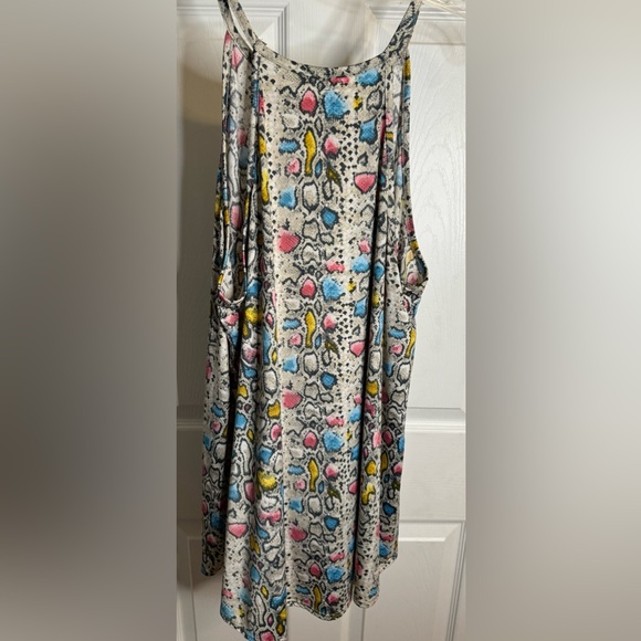 BOMBOM Women’s Leopard Pink/Blue/Gray Tank ~ Size XL - Picture 4 of 7